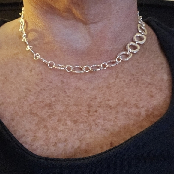 COPY - Elegant, 18 inch, 925 Sterling silver. Square round chain necklace. - Picture 2 of 5